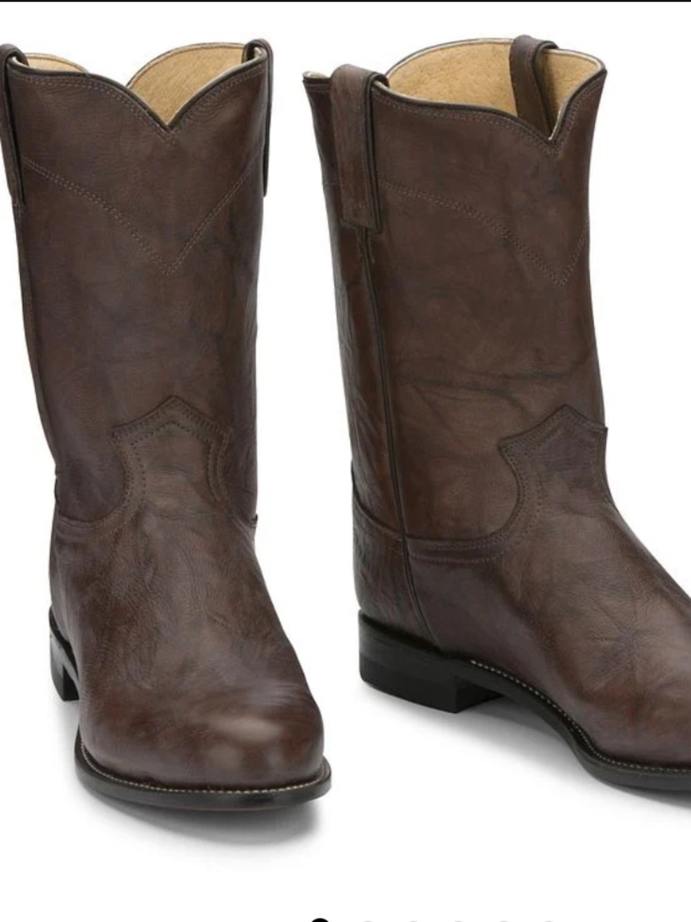 Justin Boots Classic Roper Jackson 3162 Dark Brown Mens Size 8.5 D Western Rodeo